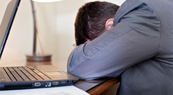 Man Sleeping at His Desk Man Sleeping at His Desk